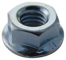 FLANGE NUT, SERRATED, BZP, M6, PK100 M6- SFST-Z100-