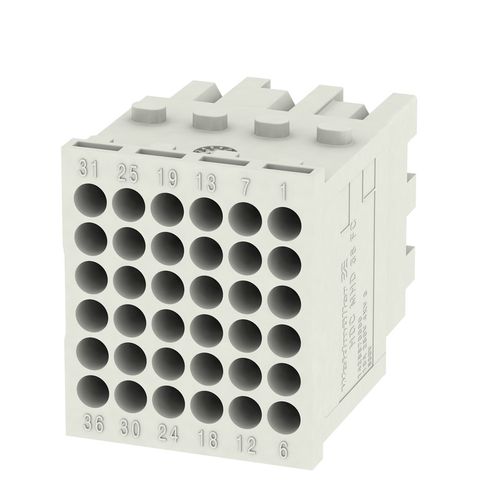 Module insert for industrial connector, Series: ModuPlug, Crimp connection, Number of poles: 36 Weidmuller 1428870000 04050118233094