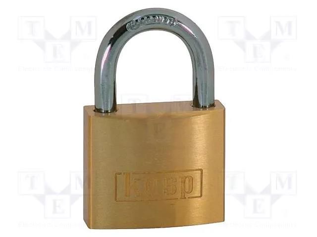 Padlock; shackle; brass; Protection: medium (level 6); A: 50mm KASP KA-K12050D