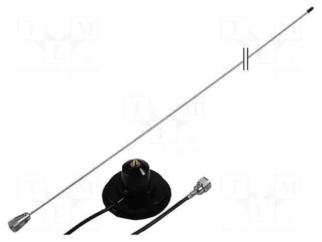 Antenna; CB; mast; Hustler IC-100; 1m; 4dBi; UHF  CB.ANT.01