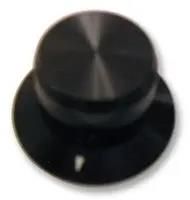 KNOB, AL, 19/28.5MM, BLACK, 6.4MM KB00037