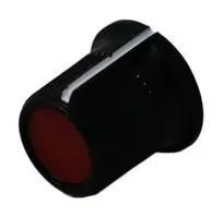 KNOB, 16MM, BLACK, CAP 6 SHAFT CP-LB16-1-6D