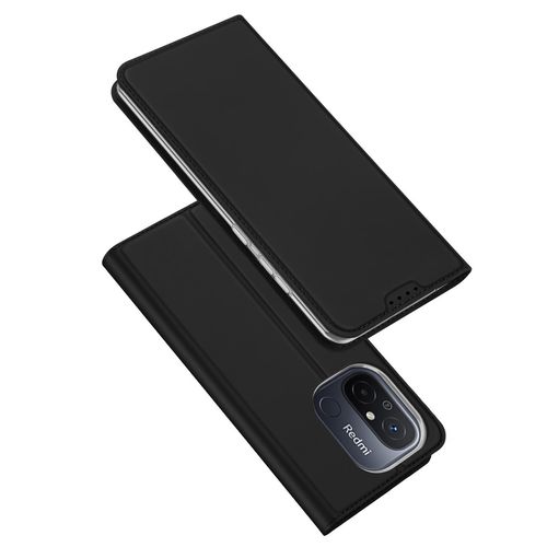 Dux Ducis Skin Pro Case For Xiaomi Redmi 11A / Poco C55 / Redmi 12C Flip Cover Card Wallet Stand Black, Dux Ducis 6934913030844 6934913030844