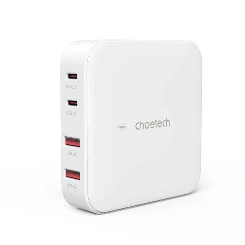 Choetech PD8008 100W GaN fast charger 2x USB-A / 2x USB-C - white, Choetech 6932112104724 6932112104724