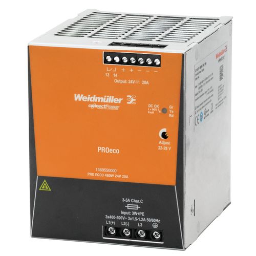 Power supply, 480 W, 20 A @ 55 °C Weidmuller 1469550000 04050118275742
