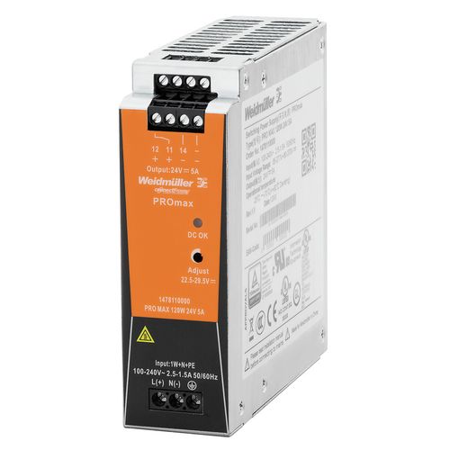 Power supply, 120 W, 5 A @ 60 °C Weidmuller 1478110000 04050118285956