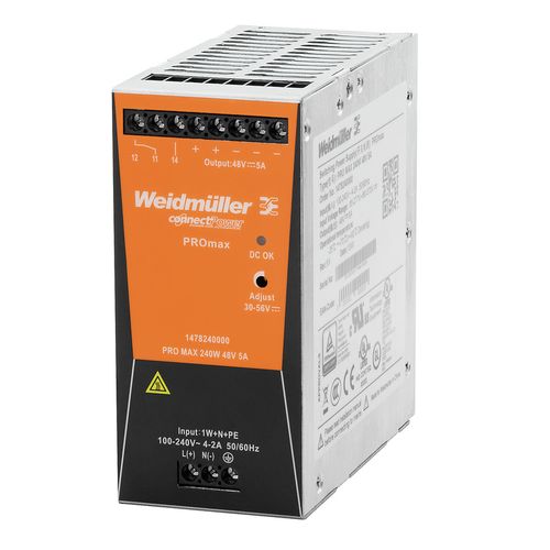 Power supply, 240 W, 5 A @ 60 °C Weidmuller 1478240000 04050118285994