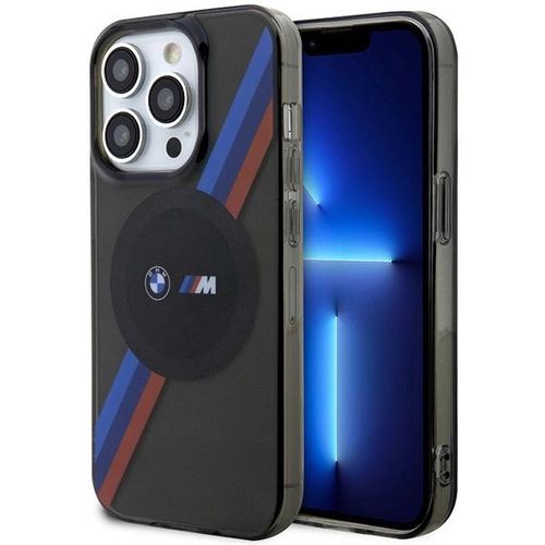 Case BMW BMHMP14XHDTK iPhone 14 Pro Max 6.7&quot; grey/grey hardcase Tricolor Stripes MagSafe, BMW 3666339122294 3666339122294