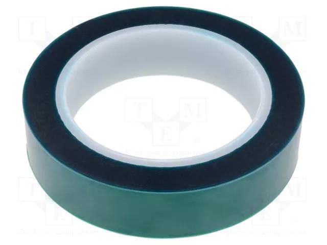 Tape: electrical insulating; W: 25mm; L: 66m; Thk: 0.06mm; green IPT 3101-25MM-66M