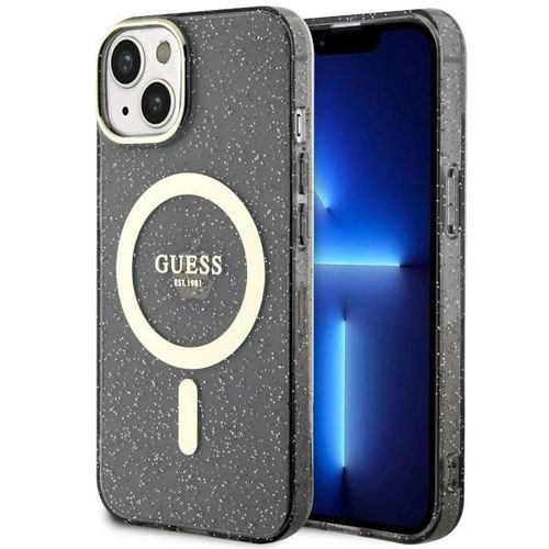 Guess Glitter Gold MagSafe case for iPhone 14 - black, Guess 3666339125561 3666339125561