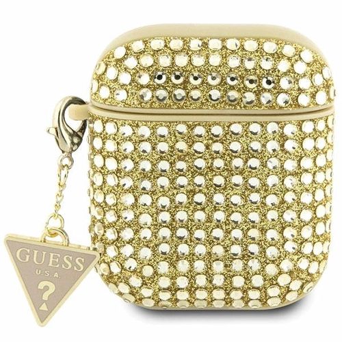 Guess GUA2HDGTPD AirPods 1/2 cover gold/gold Rhinestone Triangle Charm, Guess 3666339120634 3666339120634
