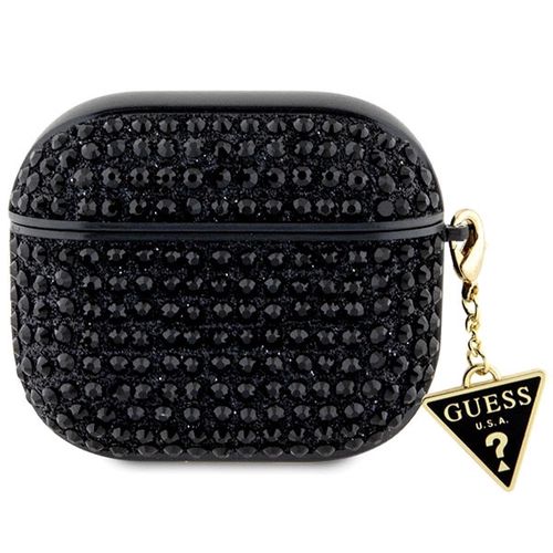 Guess GUA3HDGTPK AirPods 3 cover black/black Rhinestone Triangle Charm, Guess 3666339120627 3666339120627