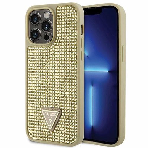 Guess GUHCP14XHDGTPD iPhone 14 Pro Max 6.7&quot; gold/gold hardcase Rhinestone Triangle, Guess 3666339120085 3666339120085