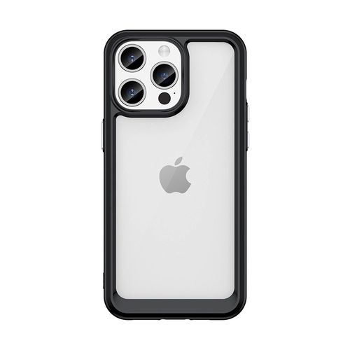 iPhone 15 Pro Max Outer Space Reinforced Case with Flexible Frame - Black, Hurtel 5907769356728 5907769356728