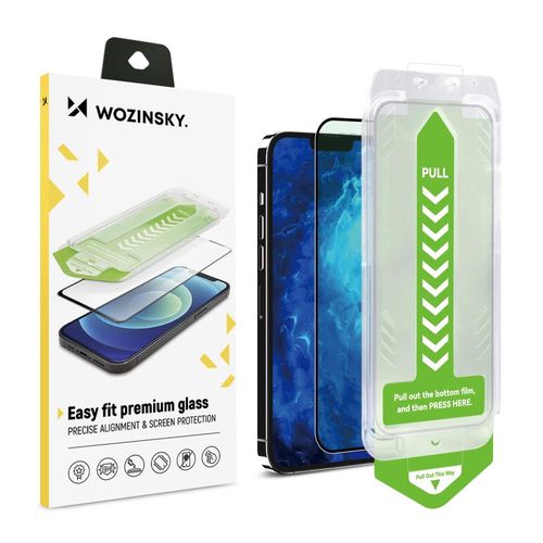 9H tempered glass with mounting frame for iPhone 13 Pro Max Wozinsky Premium Glass - black, Wozinsky 5907769321474 5907769321474