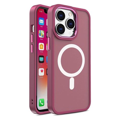 Magnetic case with MagSafe Color Matte Case for iPhone 14 Plus - pink, Hurtel 5907769356049 5907769356049