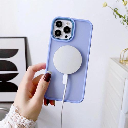 Armored magnetic iPhone 14 Plus MagSafe Color Matte Case - green, Hurtel 5907769356025 5907769356025