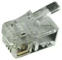 CAT5 RJ22 MODULAR PLUG, 4 POSITION, 1 PORT MTP-44U