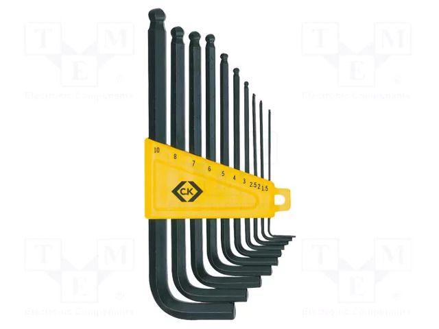 Wrench-set; hex key; steel; 10pcs. C.K CK-4443M