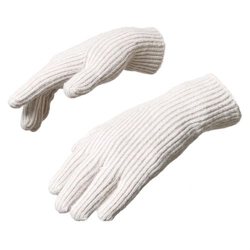 Braided telephone gloves with cutouts for fingers - beige, Hurtel 5907769307966 5907769307966