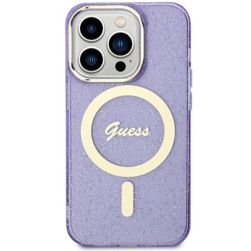 Guess GUHMN61HCMCGU iPhone 11 / Xr 6.1" purple/purple hardcase Glitter Gold MagSafe, Guess 3666339125608 3666339125608