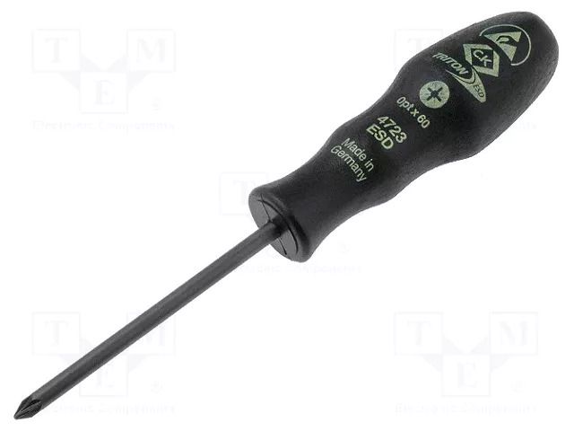 Screwdriver; Pozidriv®; PZ0; ESD; Blade length: 60mm C.K CK-4723ESD0/60