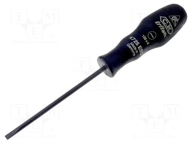 Screwdriver; slot; SL 3; ESD; Blade length: 100mm C.K CK-4725ESD100/3