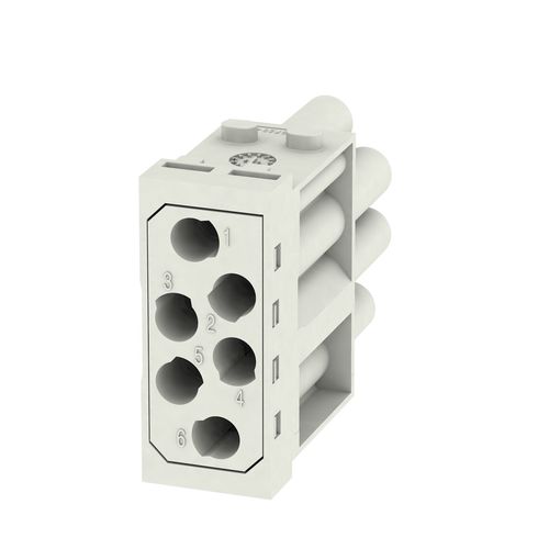 Module insert for industrial connector, Series: ModuPlug, Crimp connection, Number of poles: 6 Weidmuller 1505660000 04050118314106