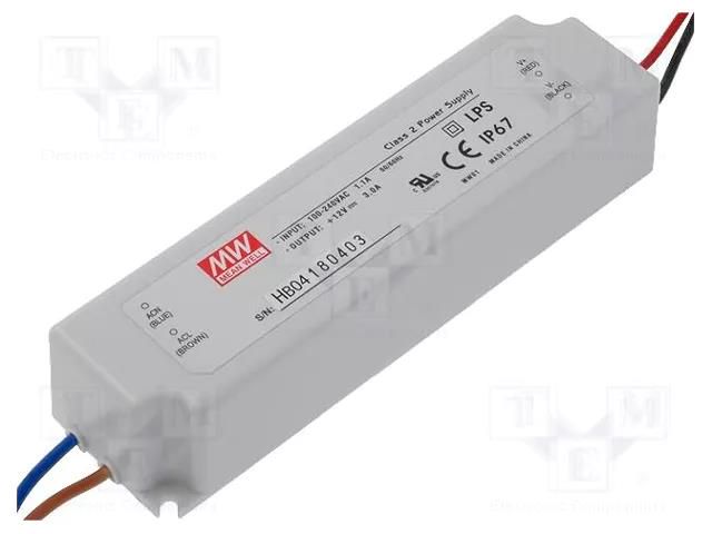 Power supply: switching; LED; 36W; 36VDC; 1A; 90÷264VAC; 127÷370VDC MEAN WELL LPV-35-36