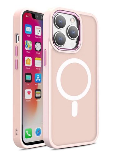 Magnetic Color Matte Case for iPhone 15 Pro Max - pink, Hurtel 5907769357268 5907769357268