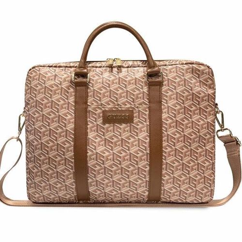 Guess GCube Stripes bag for a 16&quot; laptop - brown, Guess 3666339112998 3666339112998