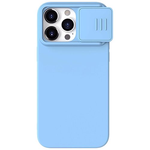 Nillkin CamShield Silky Silicone Case for iPhone 15 Pro Max with Camera Protector - Blue, Nillkin 6902048266643 6902048266643