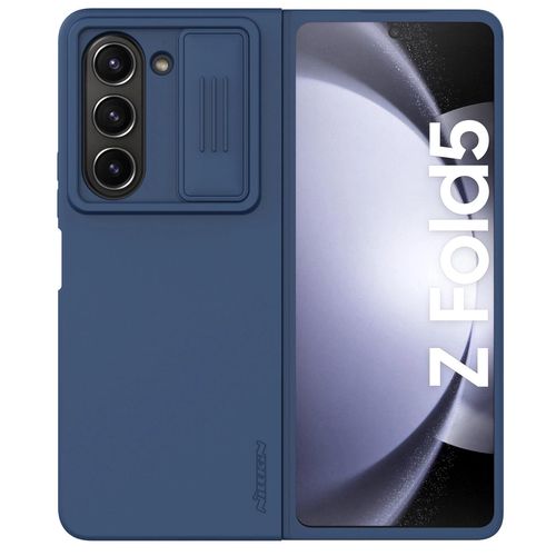 Nillkin CamShield Silky Silicone Case for Samsung Galaxy Z Fold 5 with Camera Protector - Dark Blue, Nillkin 6902048266827 6902048266827