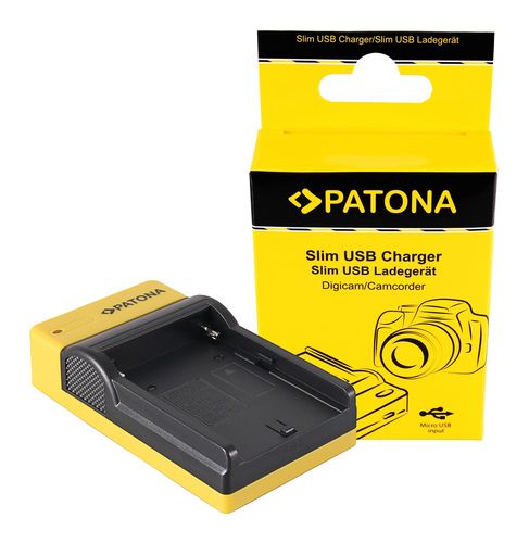 PATONA Slim micro-USB Charger f. Sony NP-FM50 NP-F550 NP-F750 NP-F970, PATONA 151525 4055655202329