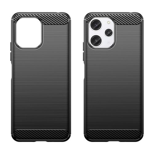 Flexible carbon pattern case for Xiaomi Redmi 12 Carbon Case - black, Hurtel 9145576281543 9145576281543