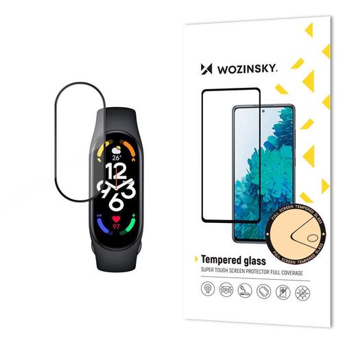 Durable Wozinsky Full Glue Full Screen Tempered Glass with Frame for Xiaomi Mi Band 8 - Black, Wozinsky 5907769321528 5907769321528