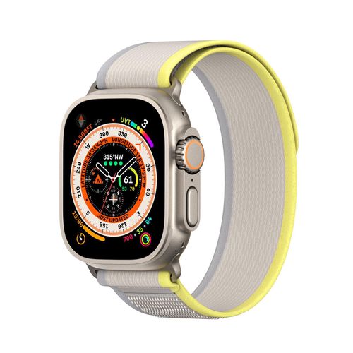 Sport Velcro Strap for Apple Watch Ultra / 9 / 8 / 7 / 6 / SE / 5 / 4 / 3 / 2 / 1 (42, 44, 45, 49 mm) Dux Ducis Strap YJ Version - yellow-beige, Dux Ducis 6934913026991 6934913026991