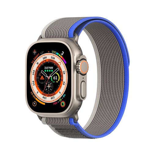 Sport Velcro Strap for Apple Watch Ultra / 9 / 8 / 7 / 6 / SE / 5 / 4 / 3 / 2 / 1 (42, 44, 45, 49 mm) Dux Ducis Strap YJ Version - Blue-Grey, Dux Ducis 6934913026984 6934913026984