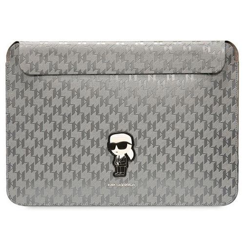 Karl Lagerfeld Saffiano Monogram Ikonik case for a 14&quot; laptop - silver, Karl Lagerfeld 3666339170547 3666339170547