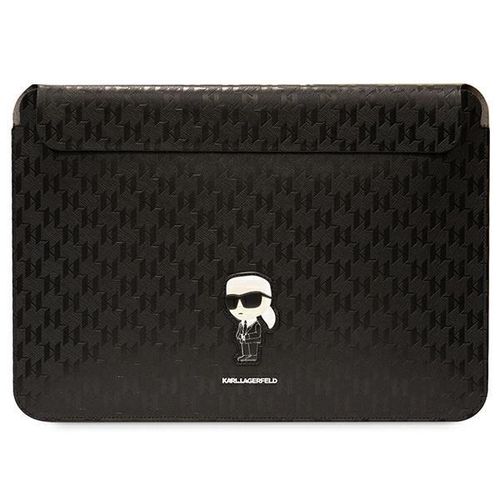 Karl Lagerfeld Saffiano Monogram Ikonik case for a 14&quot; laptop - black, Karl Lagerfeld 3666339170523 3666339170523
