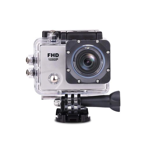 DV2400 Full HD Wi-Fi 12Mpx sports camera, wide-angle waterproof + accessories - white, Hurtel 5907769308581 5907769308581