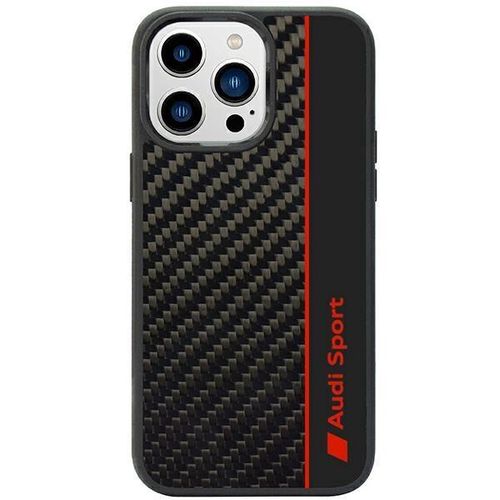 Audi Carbon Fiber Stripe iPhone 14 Pro 6.1&quot; black/black hardcase AUS-TPUPCIP14P-R8/D1-BK, Audi 6955250225311 6955250225311