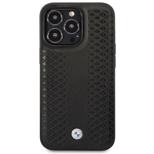 BMW Leather Diamond Pattern case for iPhone 14 Pro - black, BMW 3666339066543 3666339066543