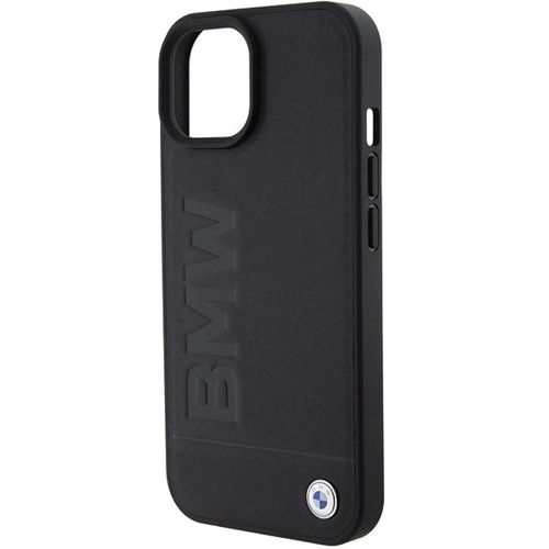 BMW Leather Hot Stamp case for iPhone 15 Plus - black, BMW 3666339170820 3666339170820