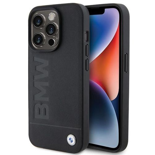 BMW MagSafe Leather Hot Stamp case for iPhone 15 Pro Max - black, BMW 3666339145378 3666339145378