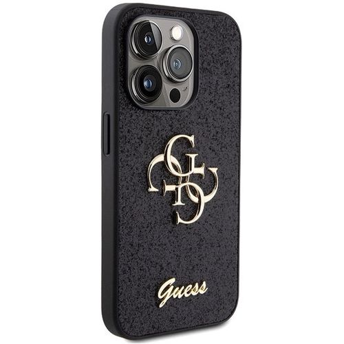 Guess Glitter Script Big 4G case for iPhone 15 Pro - black, Guess 3666339147389 3666339147389