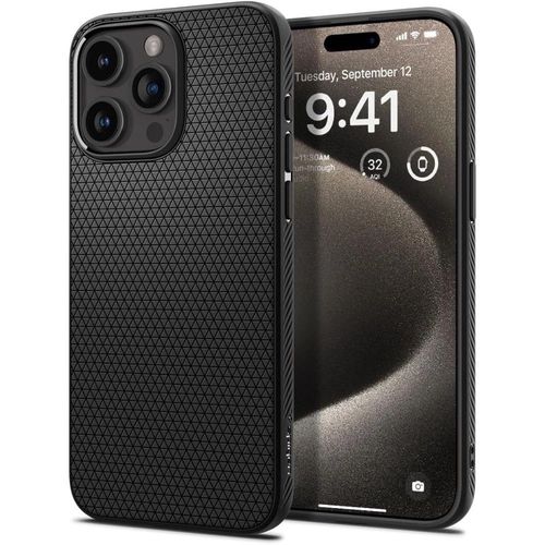 Spigen Liquid Air Case for iPhone 15 Pro Max - Matte Black, Spigen 8809896749114 8809896749114