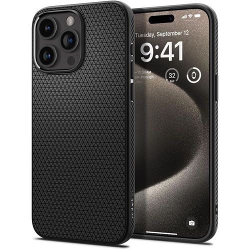 Spigen Liquid Air Case for iPhone 15 Pro Max - Matte Black, Spigen 8809896749114 8809896749114