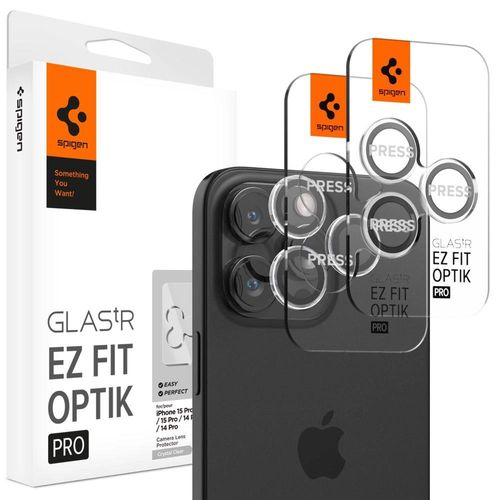 Spigen Glas.tR EZ Fit Optik Pro Camera Cover for iPhone 15 Pro / 15 Pro Max / 16 Pro / 16 Pro Max - 2 pcs., Spigen 8809896752343 8809896752343