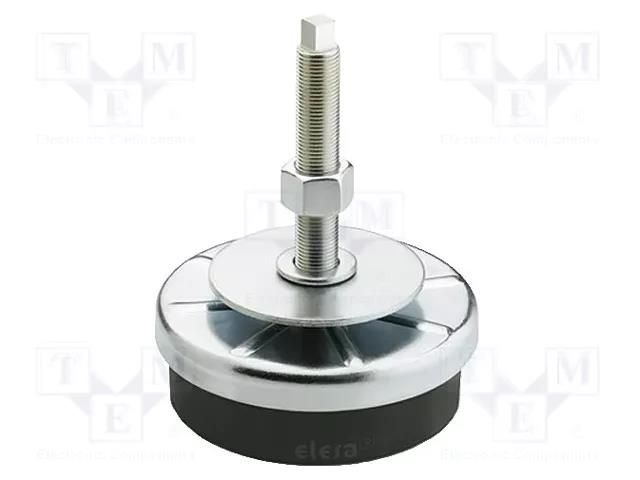 Foot; with lever; Base dia: 120mm; M16; steel; H: 150mm ELESA+GANTER LW.A-120-M16X130